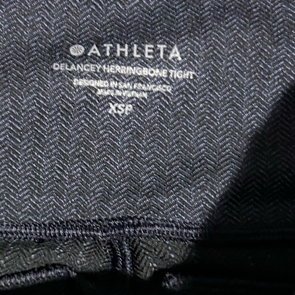 ATHLETA Delancey Herringbone Tight Leggings Navy Blue Yoga Pants Size XSP - Picture 7 of 7